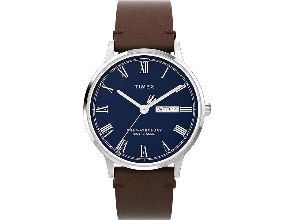 Timex 40 mm Waterbury Classic Watch Stainless Steel/Blue) Watches Product Image