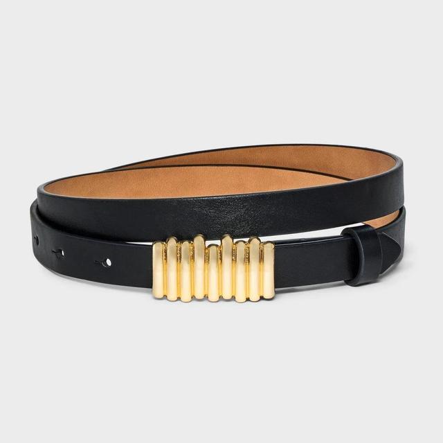 Womens Long Square Peg Buckle Belt - A New Day Product Image