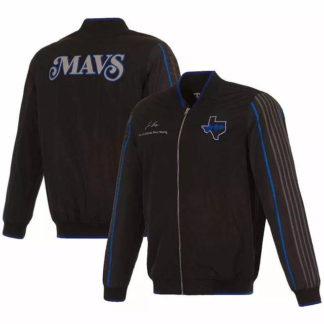 Mens JH Design Black Dallas Mavericks 2023/24 City Edition Nylon Full-Zip Bomber Jacket Product Image