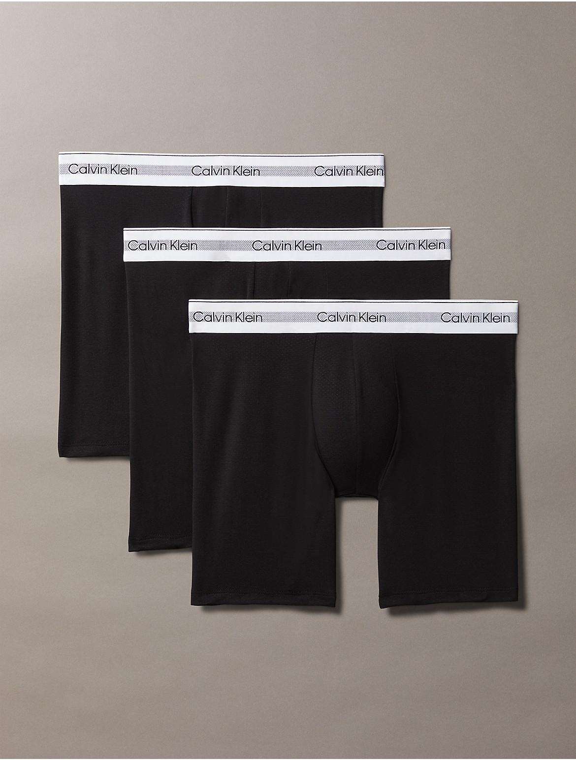 Calvin Klein Mens Modern Air 3-Pack Long Boxer Brief - Black - L Product Image