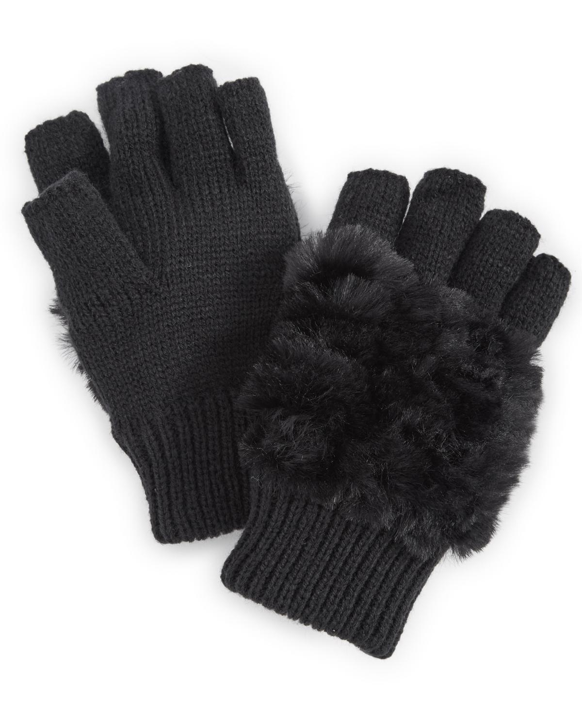 I.n.c. International Concepts Womens Fingerless Faux-Fur-Trim Gloves, Created for Macys Product Image