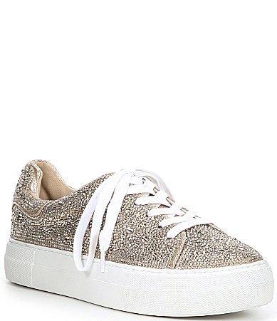 Betsey Johnson Sidny Crystal Pav Platform Sneaker Product Image