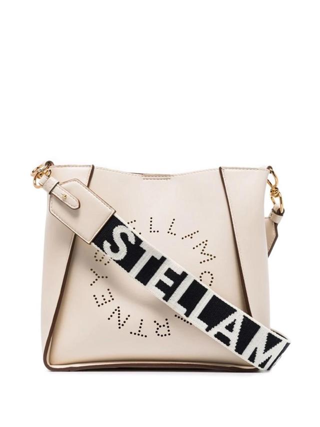 Mini Stella Logo Shoulder Bag In White Product Image