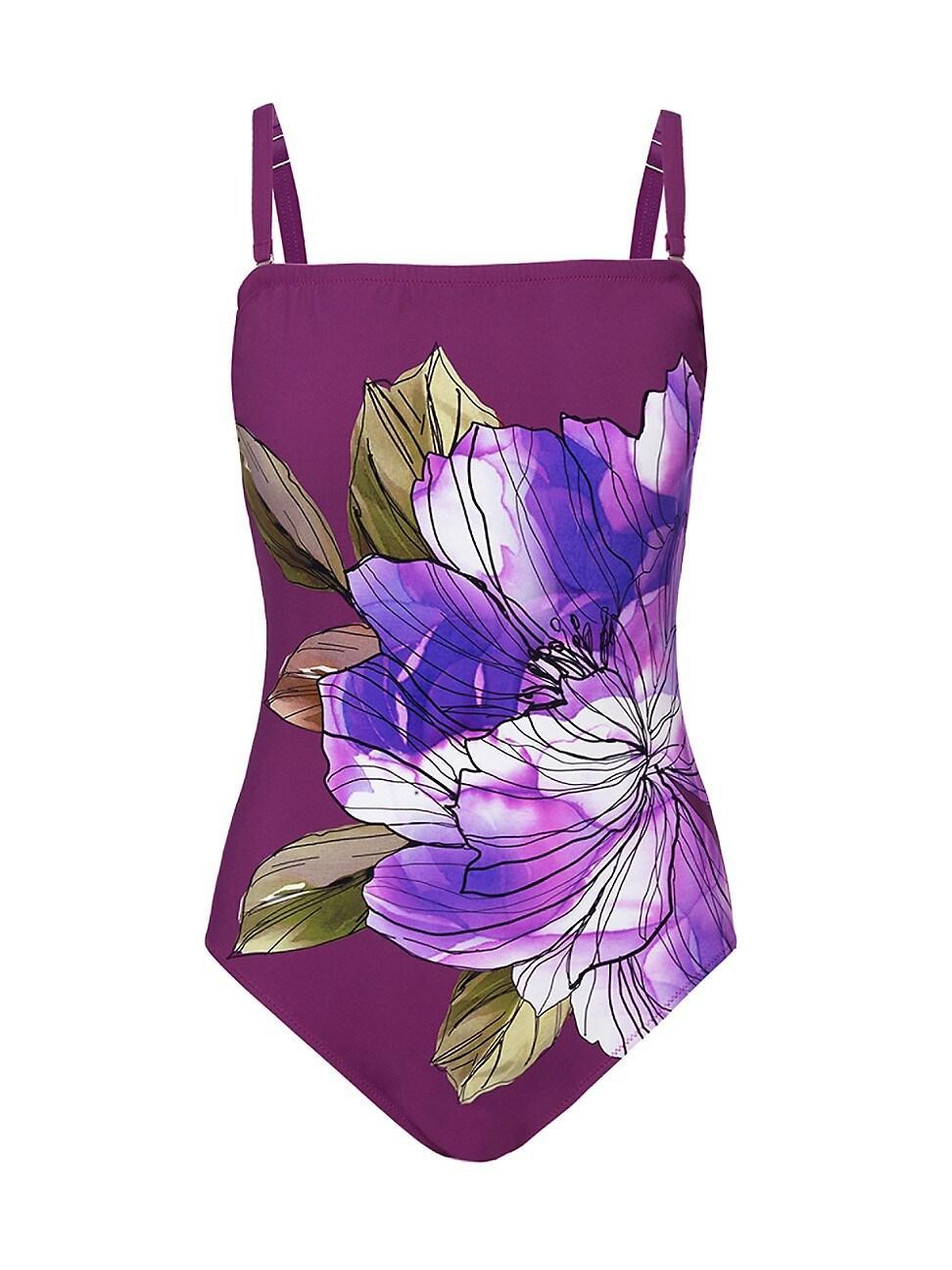 Womens Wild Flower One-Piece Swimsuit Product Image