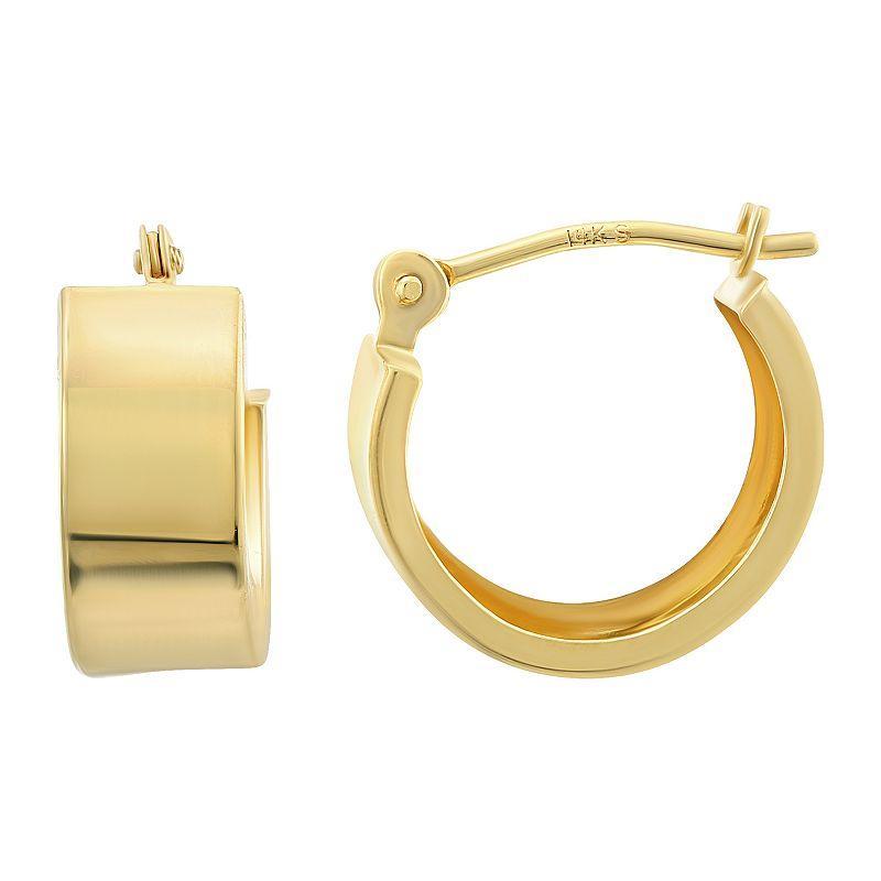 Forever 14K 14k Gold Huggie Hoop Earrings, Womens, Yellow Product Image