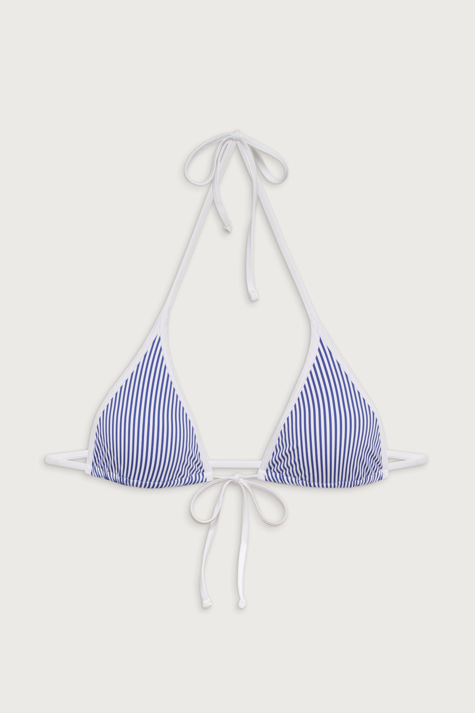 Paradise Striped Micro Bikini Top - Ocean Stripe Product Image