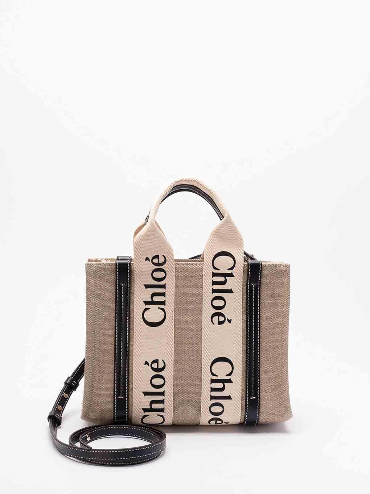 Small Woody Tote Bag In Blue Product Image