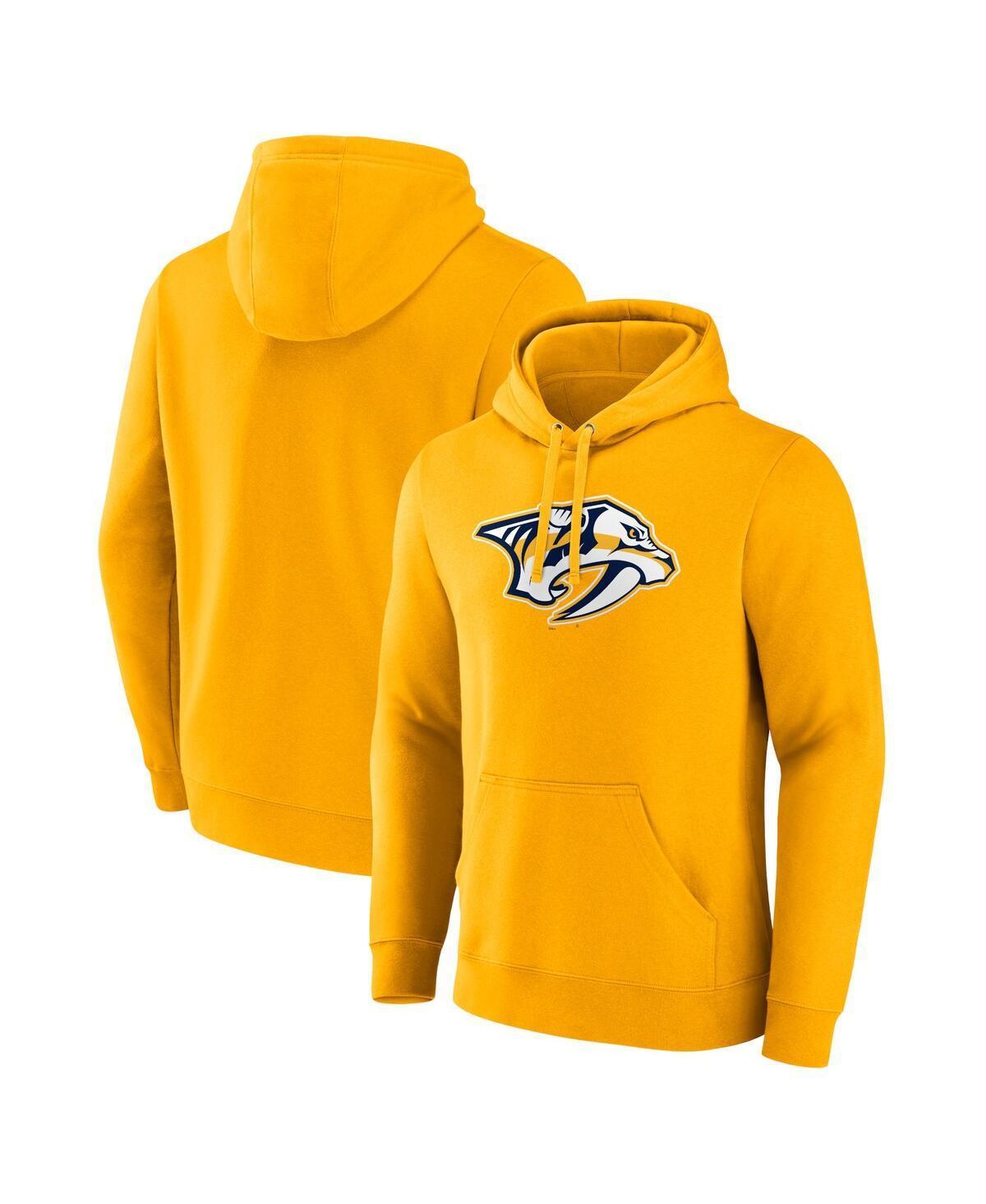 Mens Fanatics Branded Gold Nashville Predators Primary Logo Pullover Hoodie Product Image