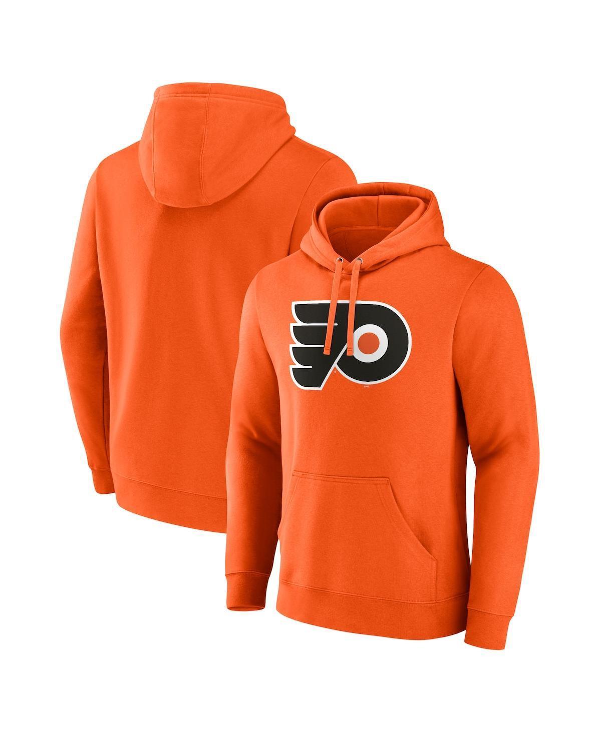 Mens Fanatics Branded Orange Philadelphia Flyers Primary Team Logo Pullover Hoodie Product Image