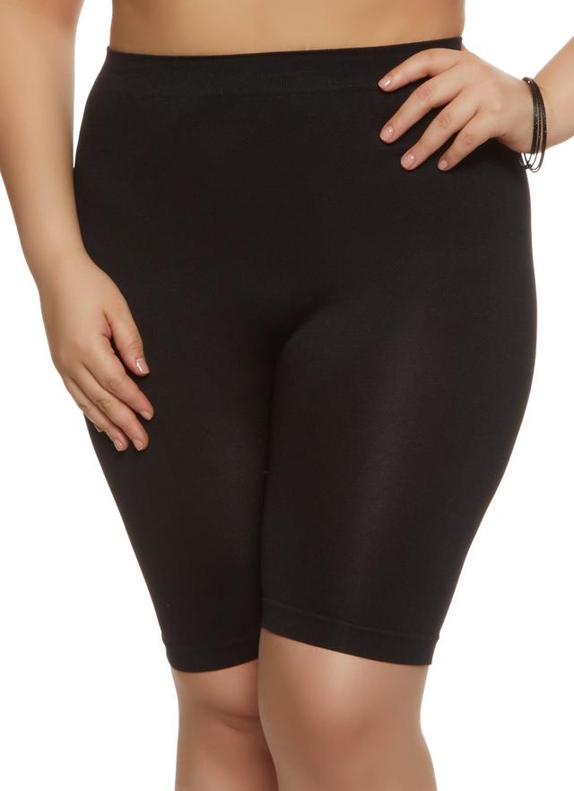 Womens Plus Size Seamless Bike Shorts Product Image