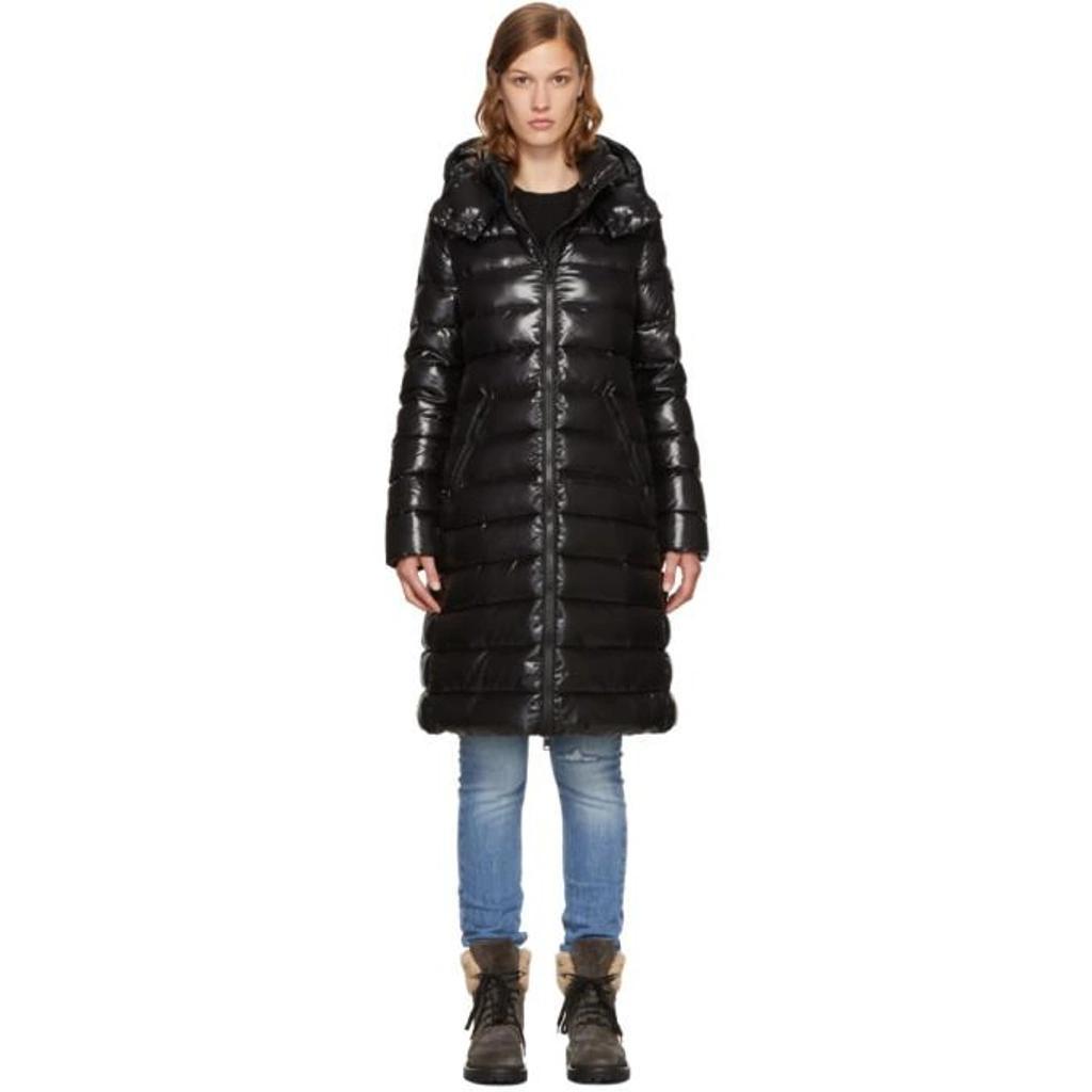 MONCLER Moka Quilted Down Coat In Black Product Image