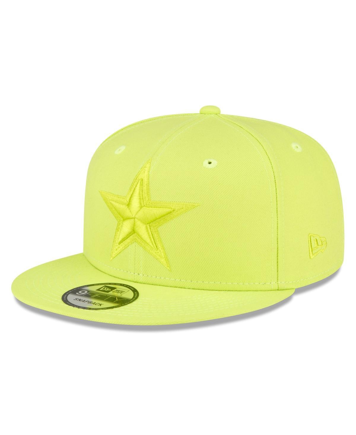 Mens New Era Neon Green Dallas Cowboys Color Pack Brights 9FIFTY Snapback Hat Product Image