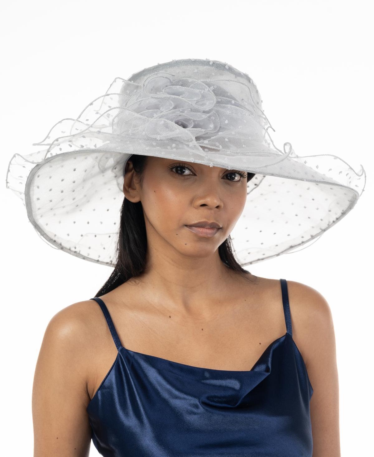 Bellissima Millinery Collection Womens Dot Organza Wide Brim Dressy Hat Product Image