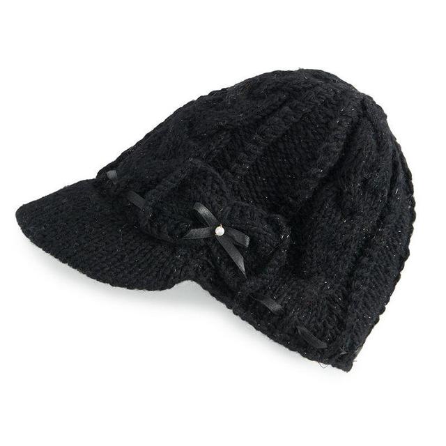 Womens SIJJL Braided Ribbon Brim Wool Hat Product Image