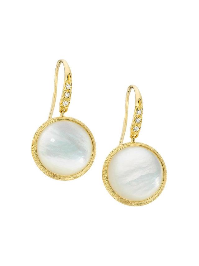 Womens Jaipur Color 18K Yellow Gold, Mother-Of-Pearl & 0.05 TCW Diamond Drop Earrings Product Image