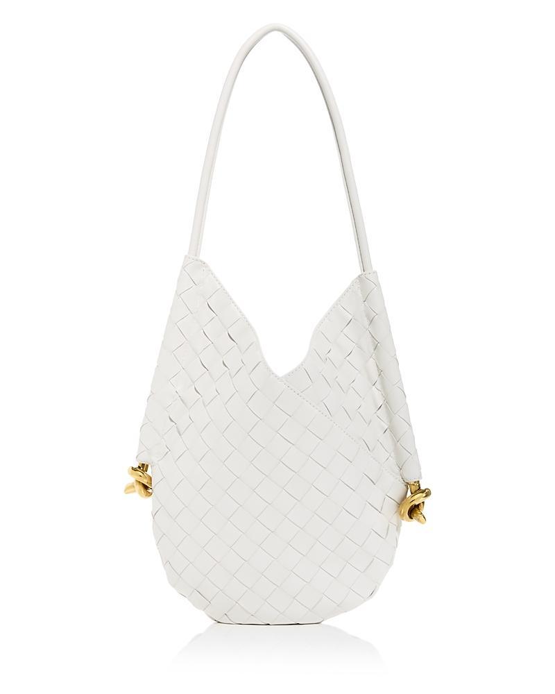 Bottega Veneta Ellipsie Small Intrecciato Lambskin Shoulder Bag - ICE CREAM BRASS Product Image