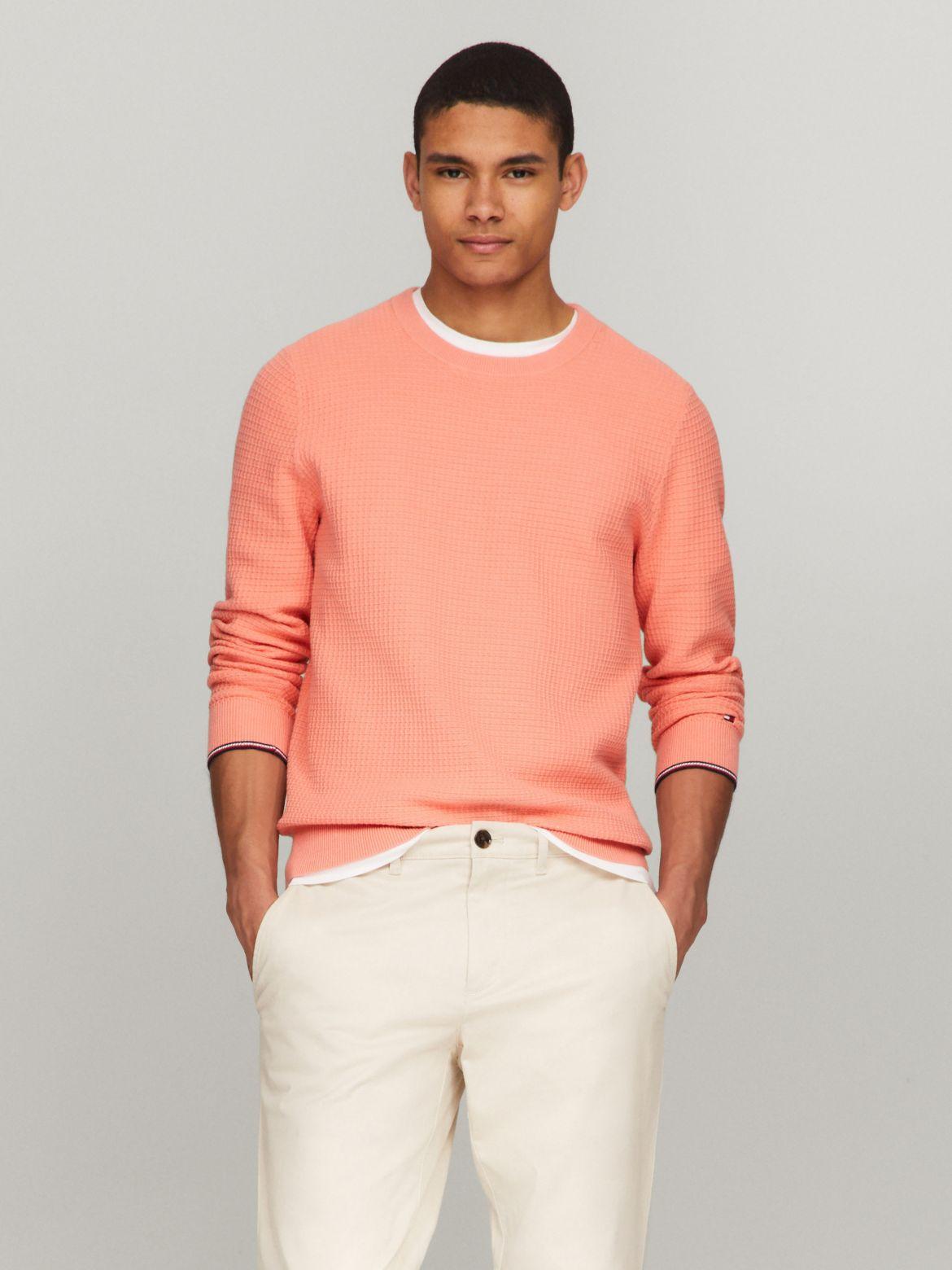 Tommy Hilfiger Men's Grid Stitch Crewneck Sweater Product Image