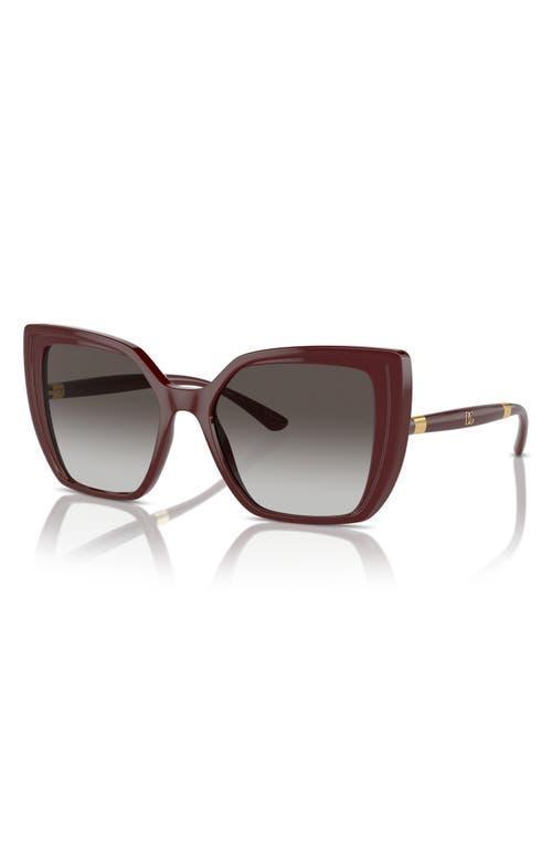 DOLCE & GABBANA Oversize-frame Sunglasses In Brown Gradient Dark Brown Product Image