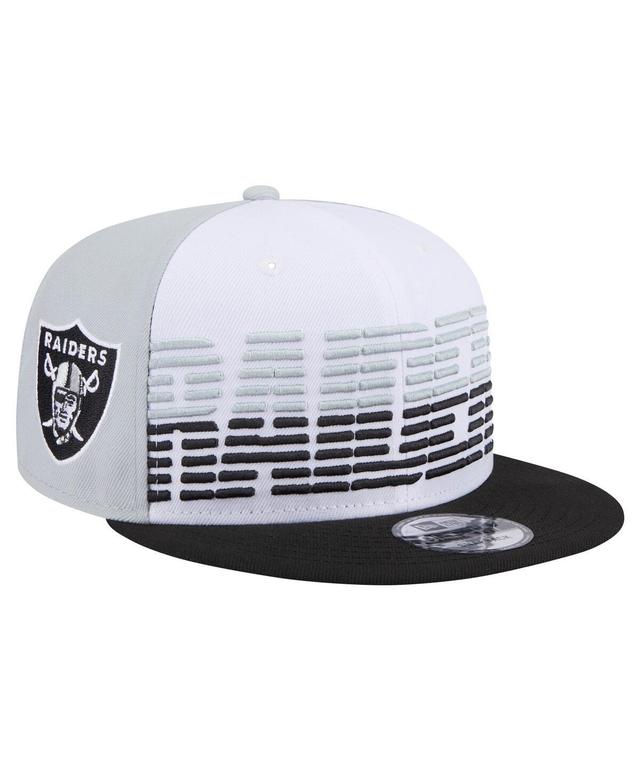 Mens New Era White Las Vegas Raiders Throwback Space 9FIFTY Snapback Hat - White Product Image