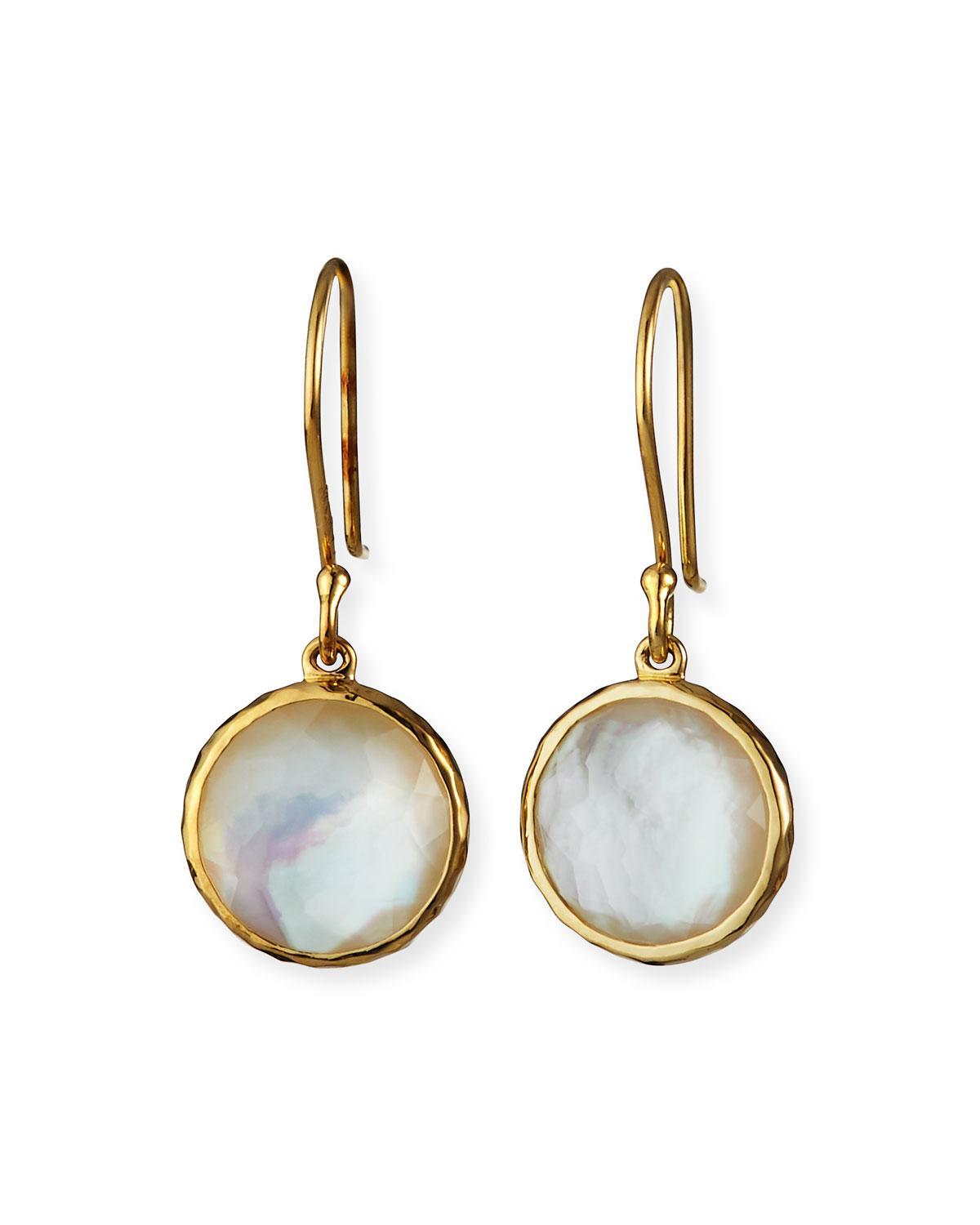 Ippolita 18K Yellow Gold Rock Candy Mini Lollipop Earrings in Mother-of-Pearl Doublet Product Image