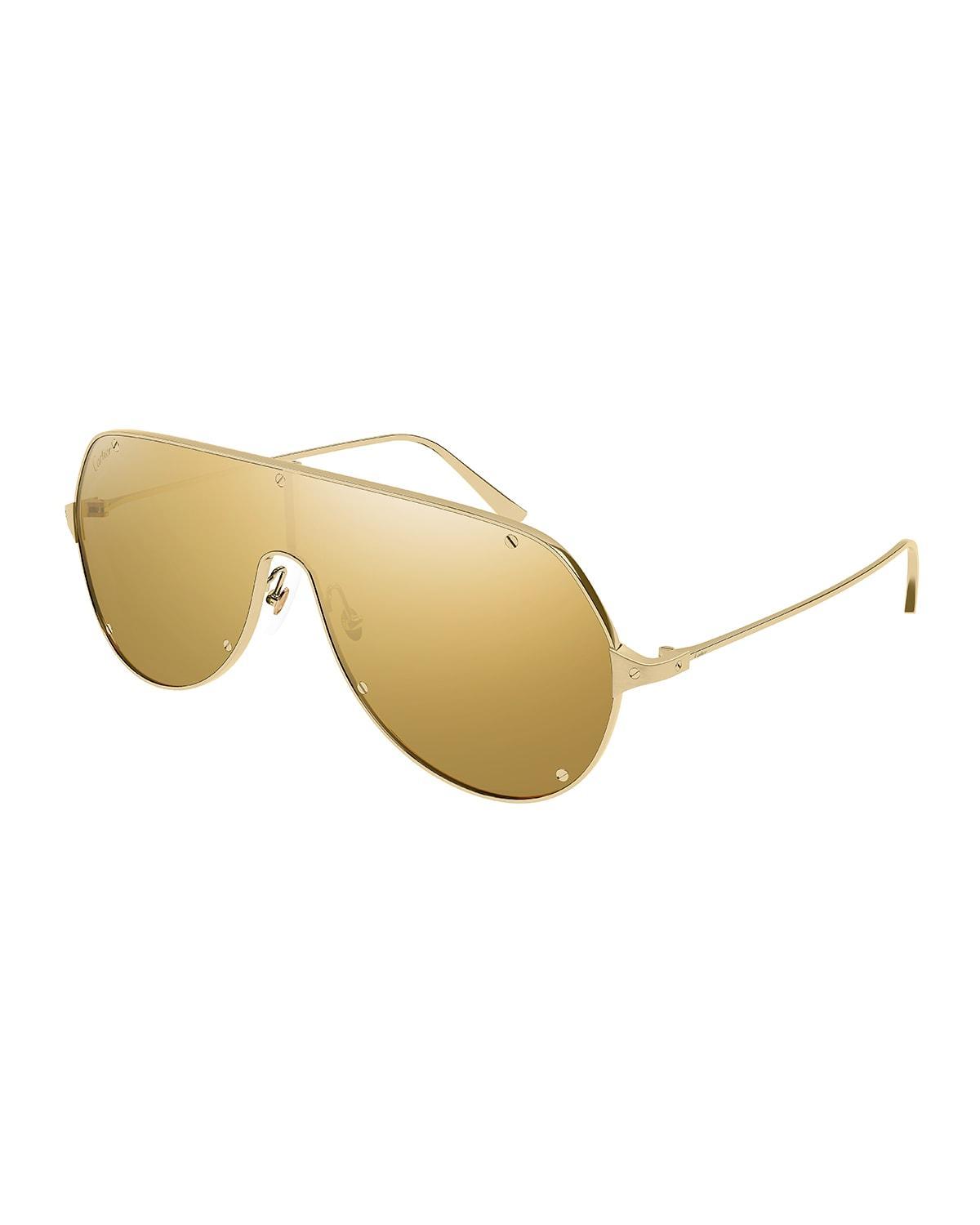 Mens Square Rimless Metal Sunglasses Product Image