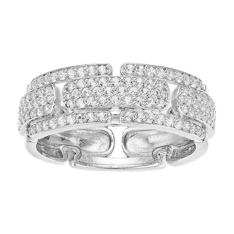 10k White Gold 3/4 Carat T.W. Diamond Pave Ring, Womens Product Image