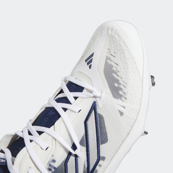 adidas Mens adidas Adizero Afterburner 9 NWV - Mens Baseball Shoes Silver/White/Navy Size 8.5 Product Image