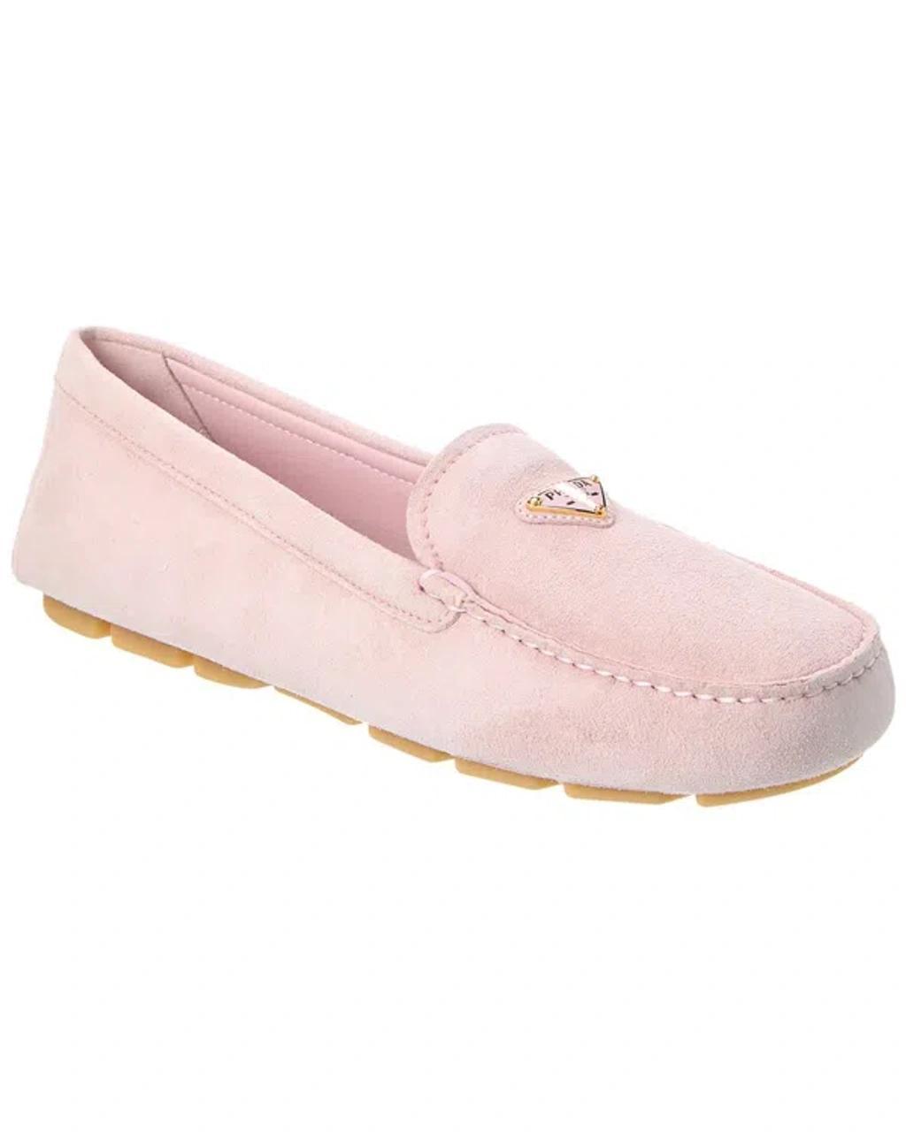 Loafer Aus Wildleder Mit Logo In Pink product image