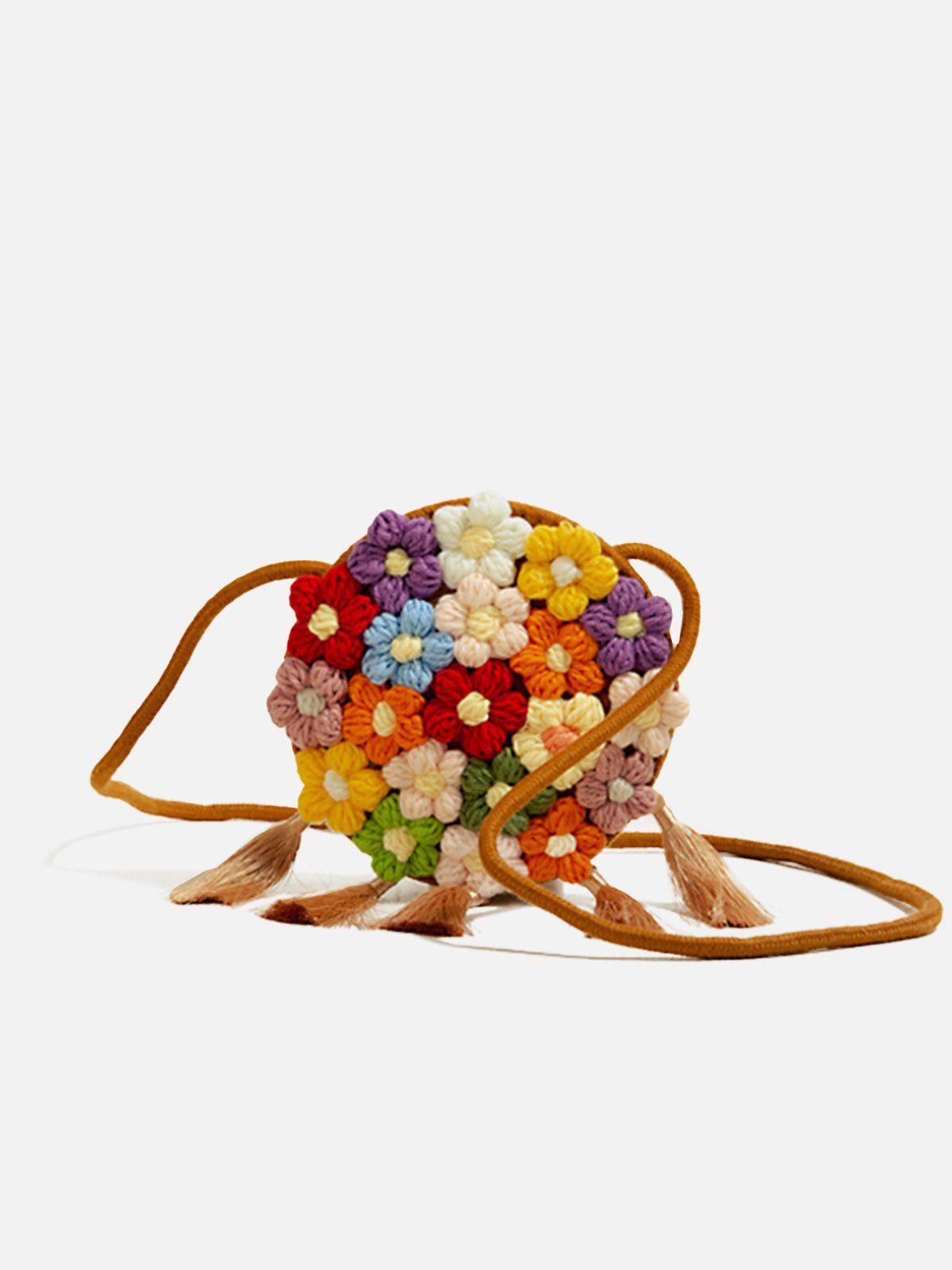 Braided Flowers Crossbody Bag Product Image