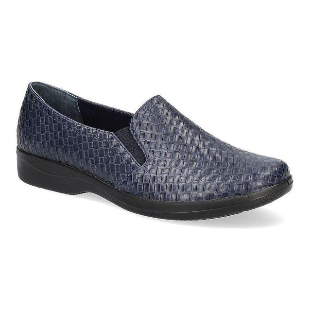 Easy Street Eternity Womens Woven Comfort Flats Dark Blue Product Image