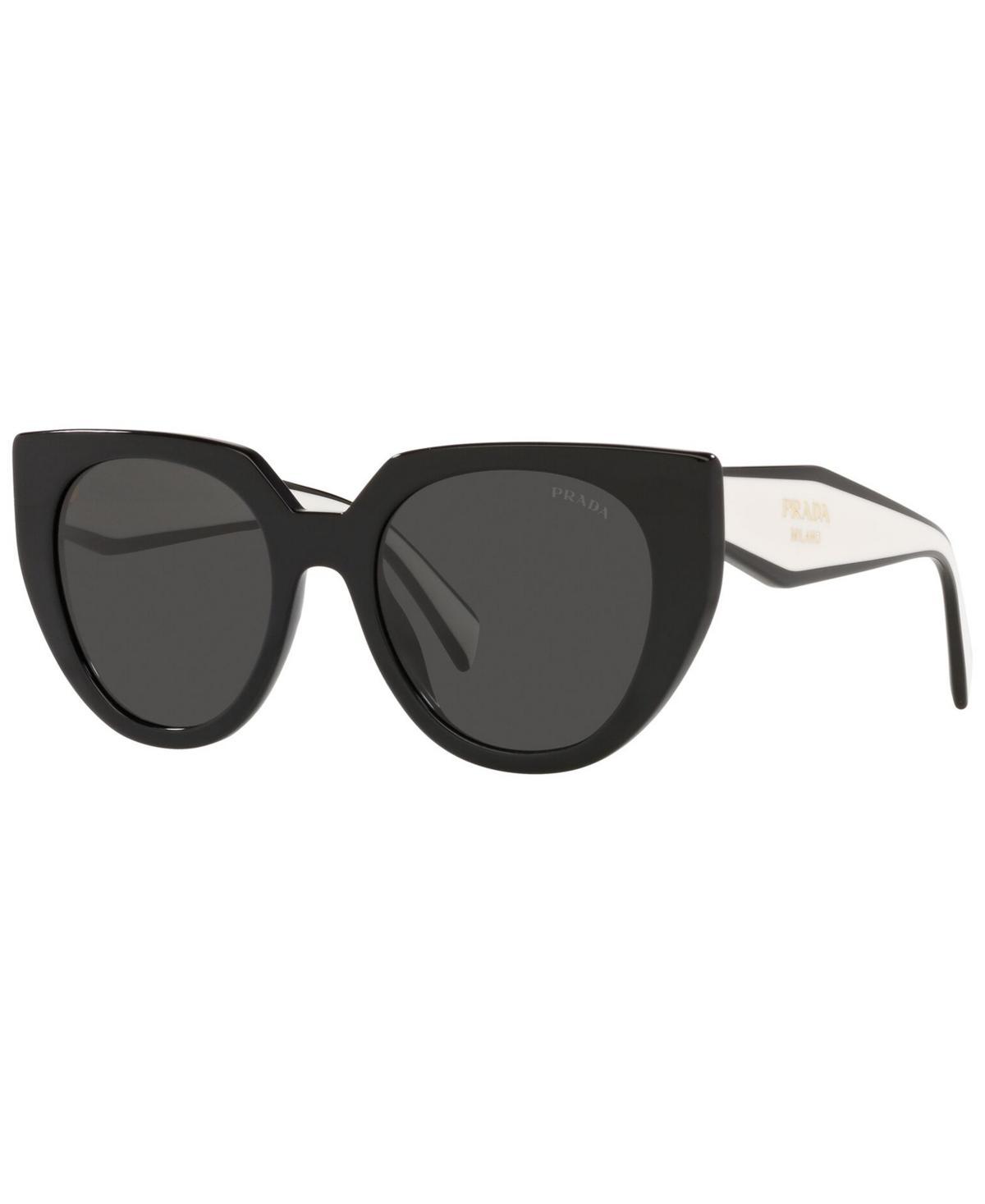 Prada Cat Eye Womens Sunglasses, Pr 14WS - BLACK/TALC Product Image