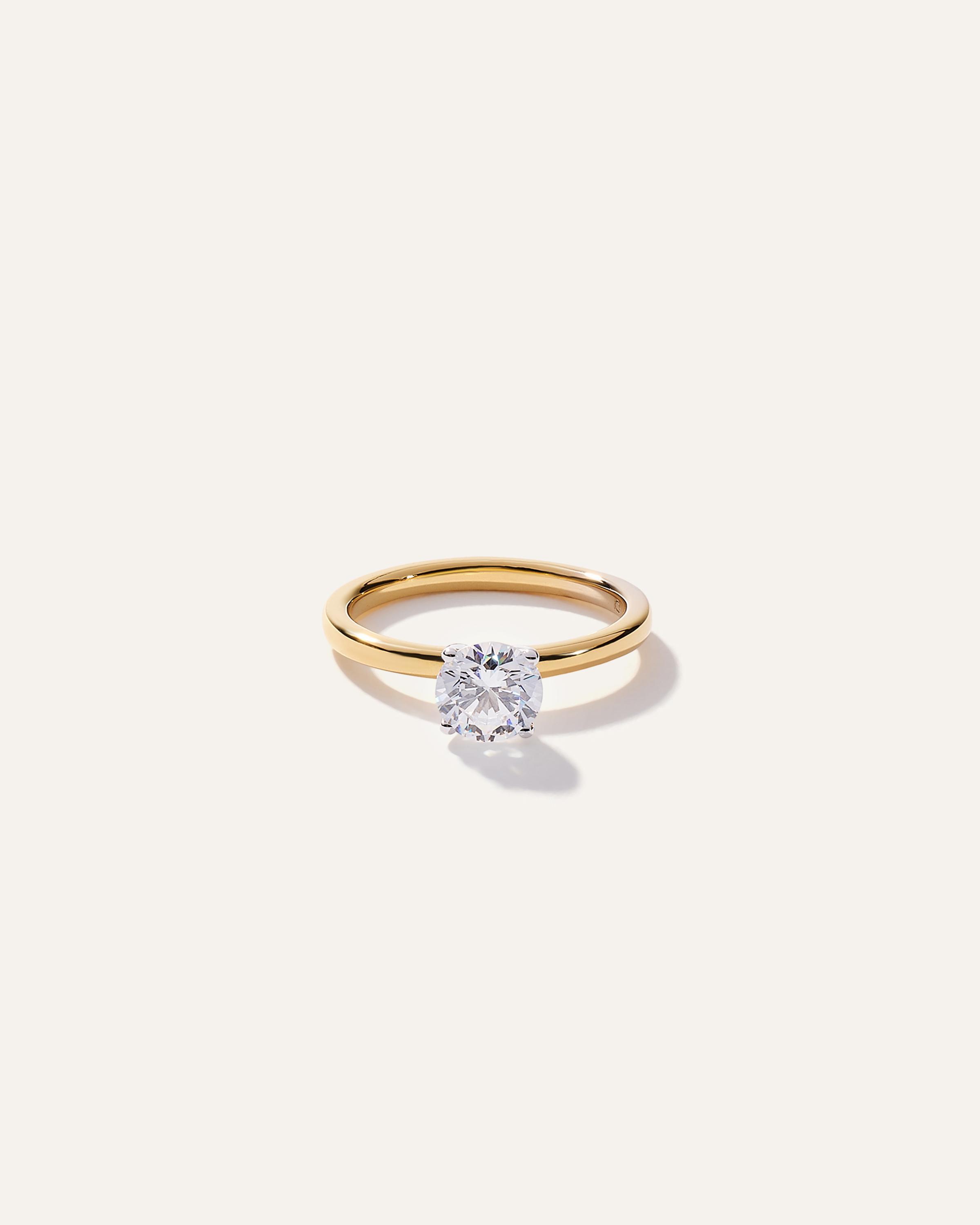 Lab Grown Diamond Round Comfort Fit Engagement Ring Product Image