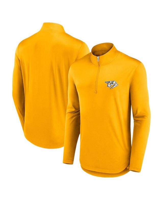 Mens Fanatics Branded Gold Nashville Predators Mock Neck Quarter-Zip Top Product Image