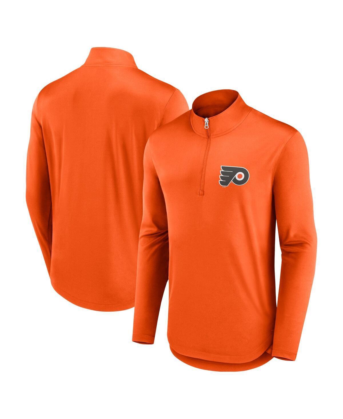 Mens Fanatics Orange Philadelphia Flyers Mock Neck Quarter-Zip Top Product Image