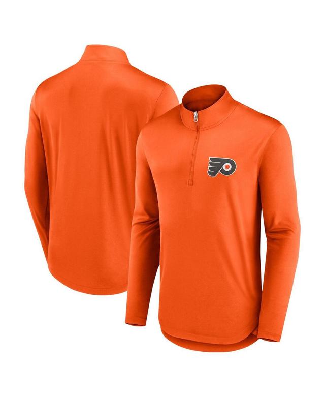 Mens Fanatics Branded Orange Philadelphia Flyers Mock Neck Quarter-Zip Top Product Image