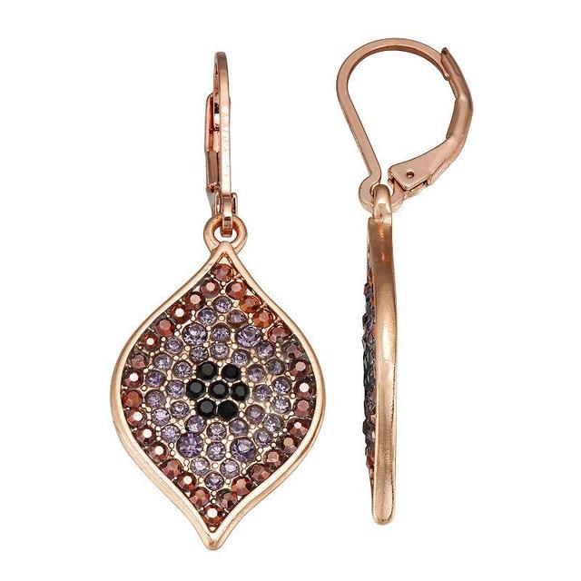 Simply Vera Vera Wang Evil Eye Drop Earrings, Womens, Pink Product Image