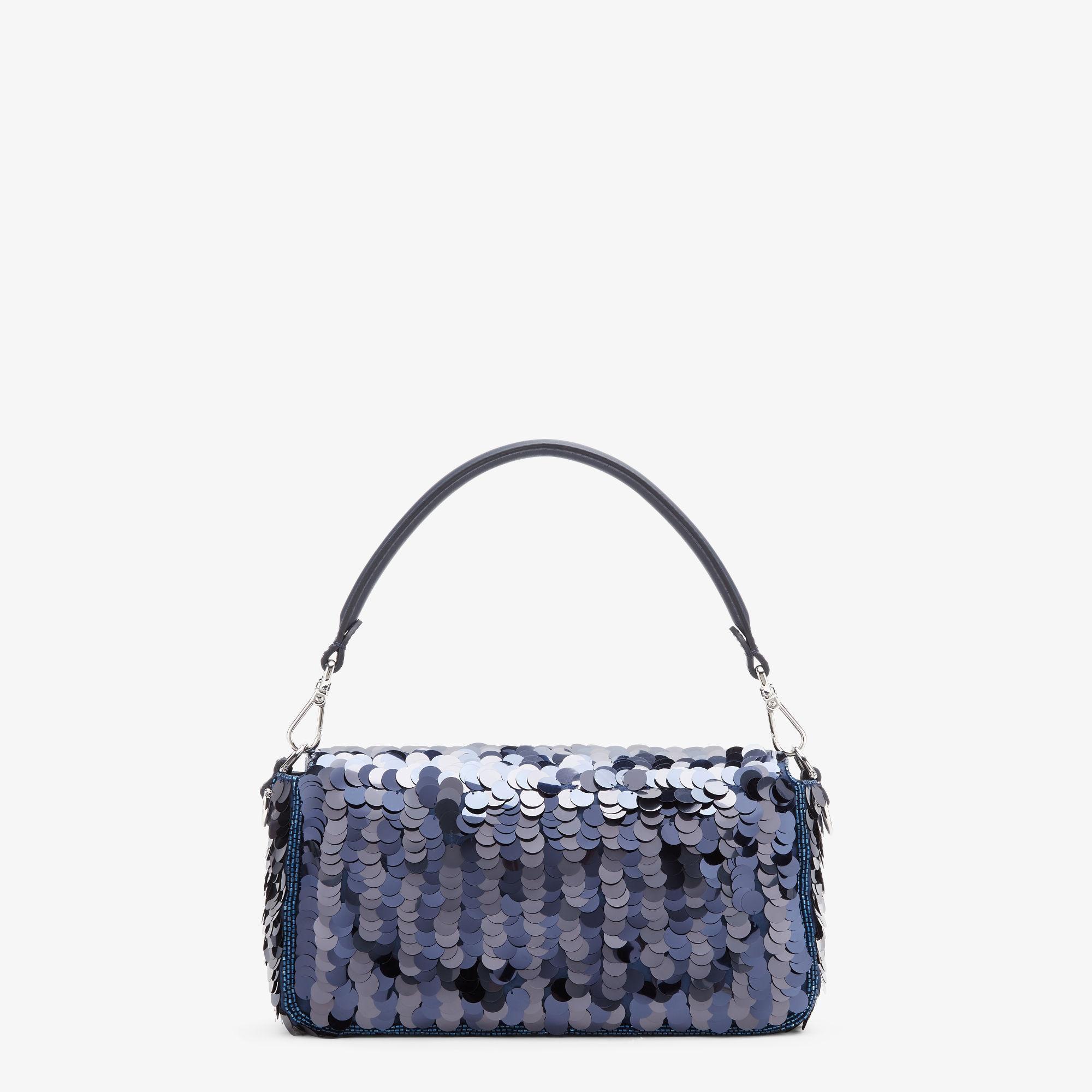 BaguetteDark and mid blue sequin bag Product Image