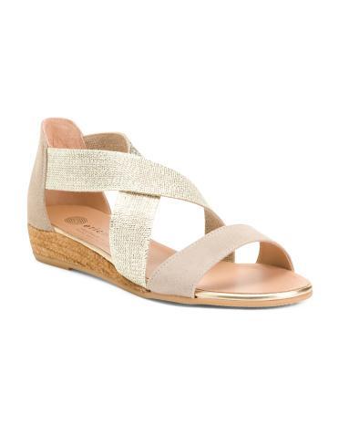 Leather Mia Wedge Slide Sandals for Women Product Image