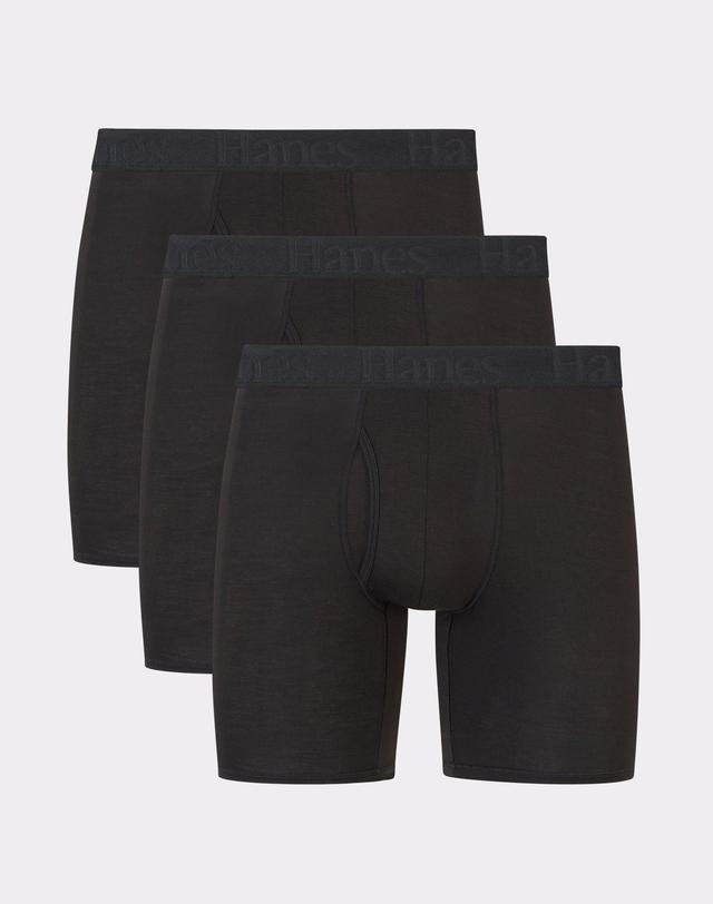 Mens Hanes Originals Ultimate 3-Pack SuperSoft Boxer Briefs Product Image