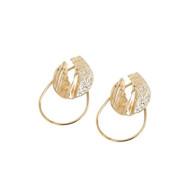 Sohi Womens Dented Drop Earrings Product Image