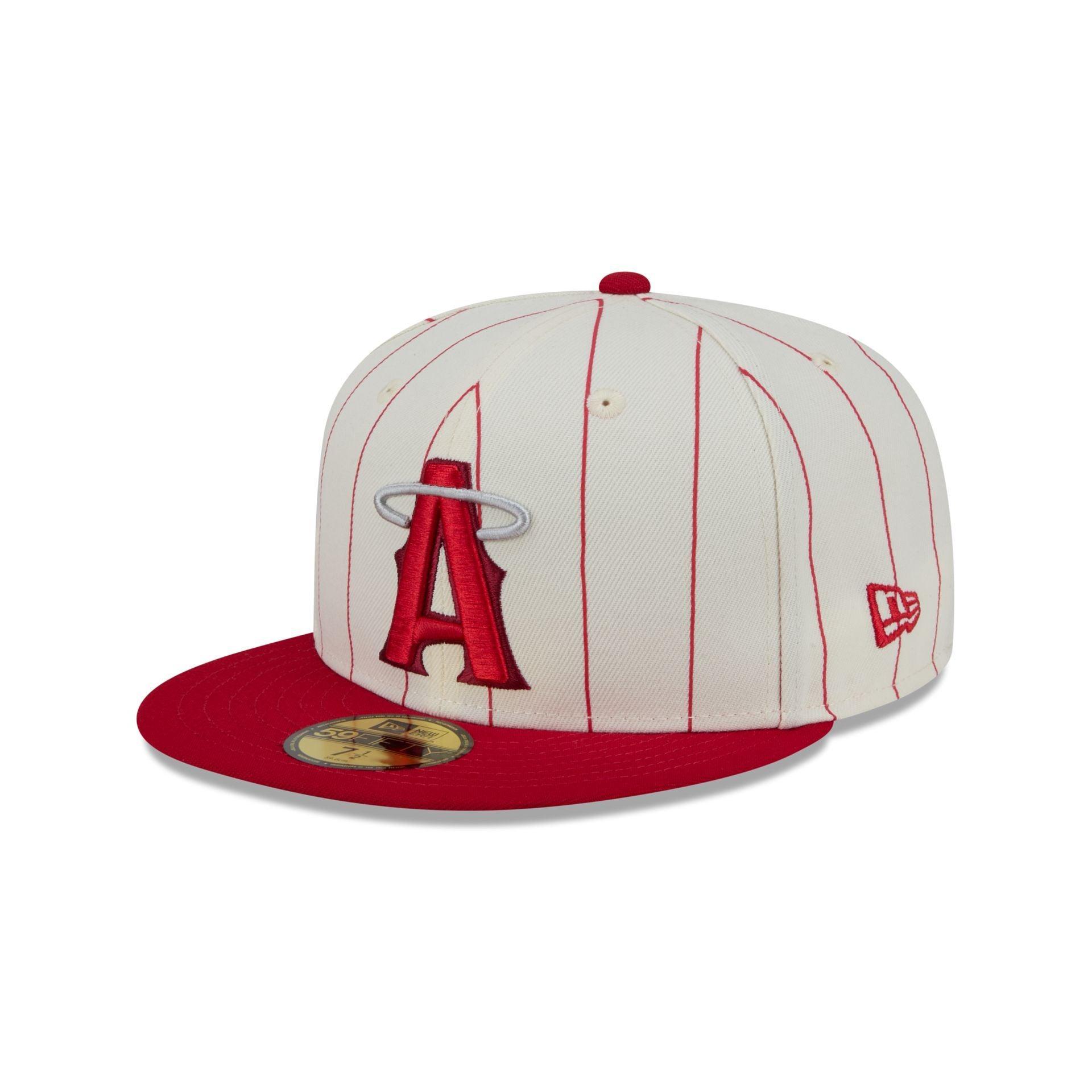 Los Angeles Angels Throwback Pinstripe 59FIFTY Fitted Hat Male Product Image