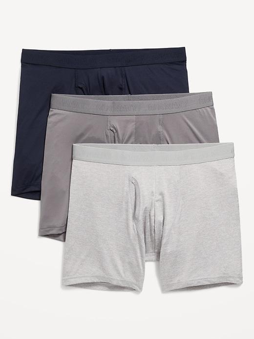 Go-Dry Cool Performance Boxer-Brief Underwear 3-Pack -- 5-inch inseam Product Image