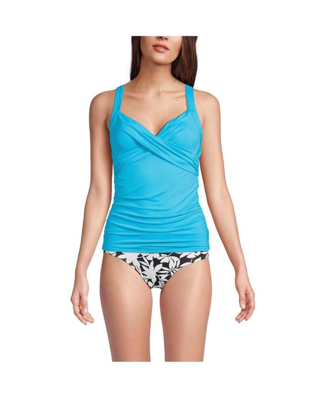 Women's DDD-Cup V-Neck Wrap Wireless Tankini Swimsuit Top Product Image