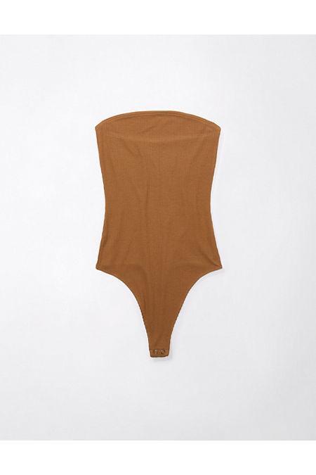 AE Strapless Ribbed Plush Tank Bodysuit Women's Product Image