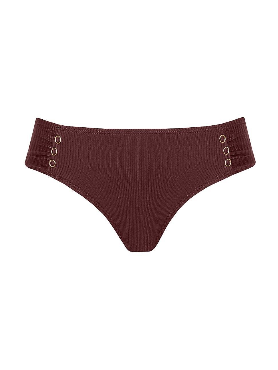 Womens Amy Ruched Hipster Bikini Bottoms Product Image