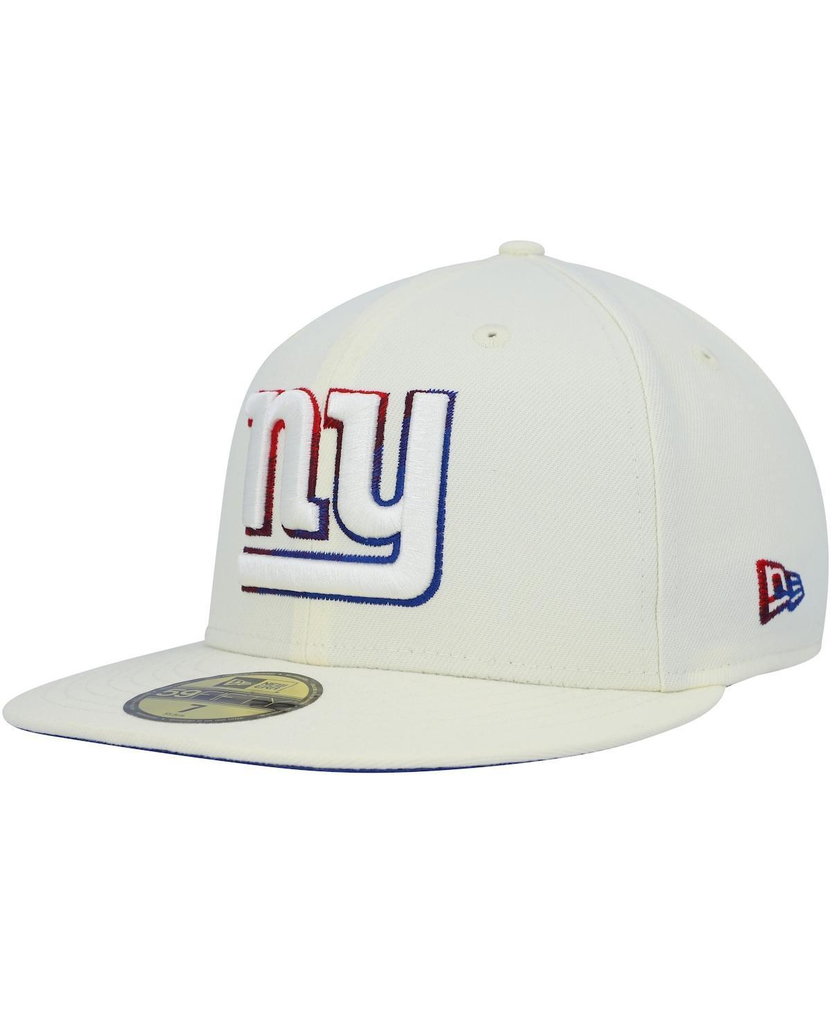 Mens New Era Cream New York Giants Chrome Dim 59FIFTY Fitted Hat Product Image