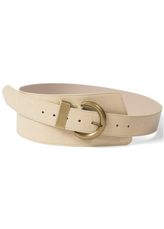 Croc Embossed Buckle Belt Product Image