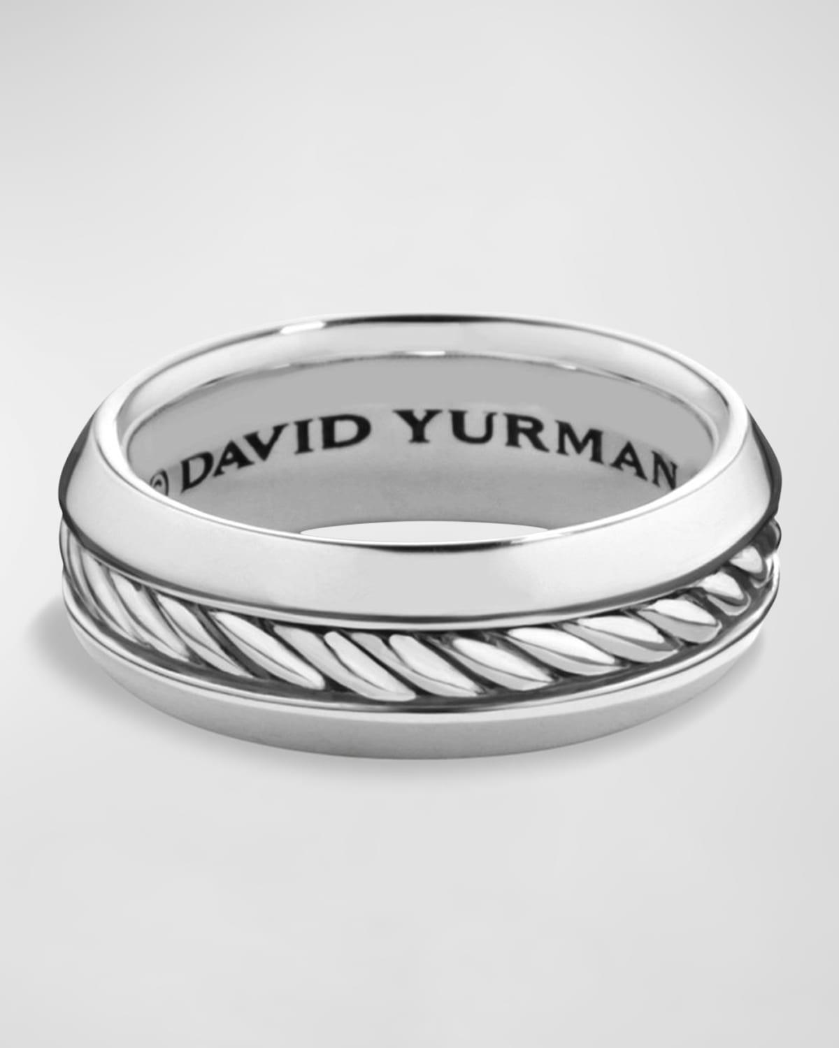 Mens Cable Inset Band Ring Product Image