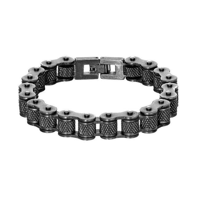 LYNX Mens Black Ion-Plated Stainless Steel Bracelet Product Image