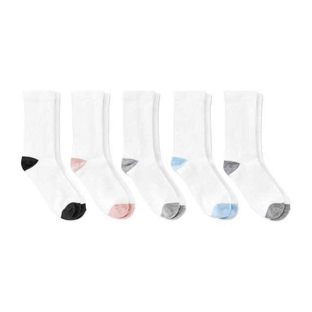 Womens Ribbed 5pk Crew Socks - Dealworthy 4-10 Product Image